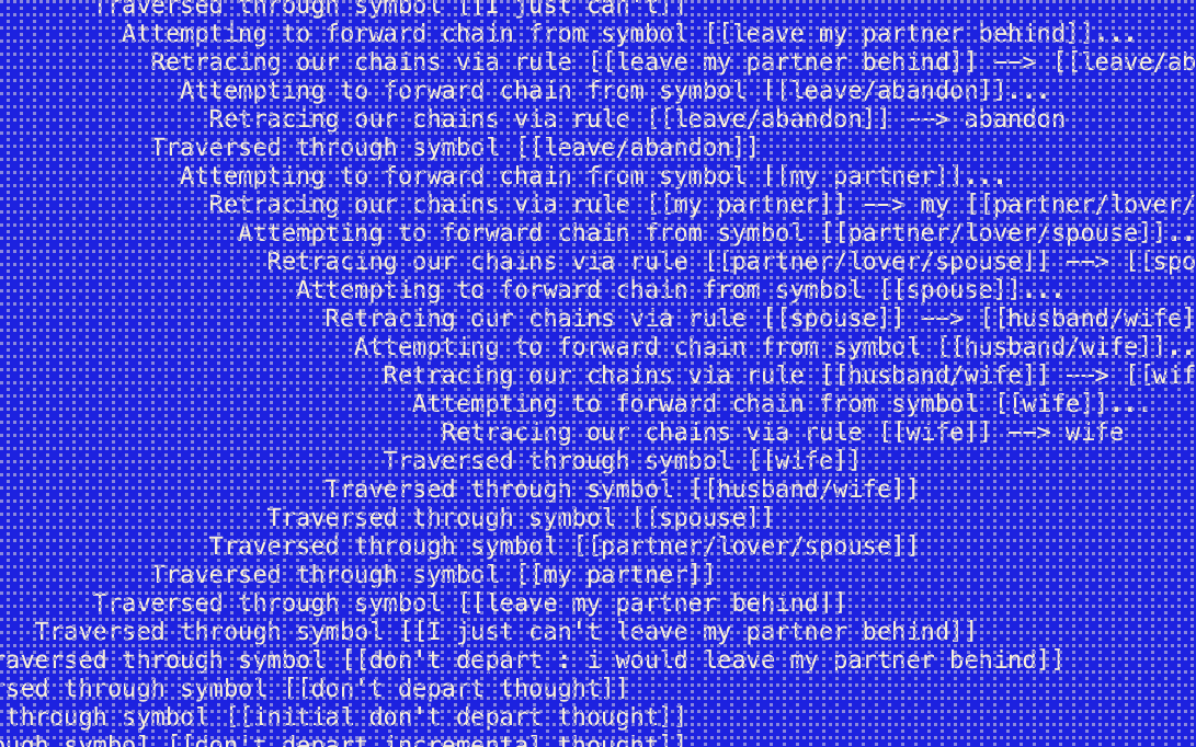 Expressionist grammar expansion trace