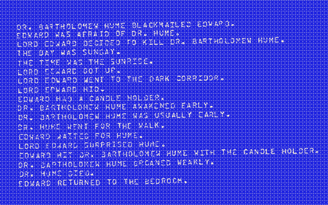 MESSY-71 computer-generated story text